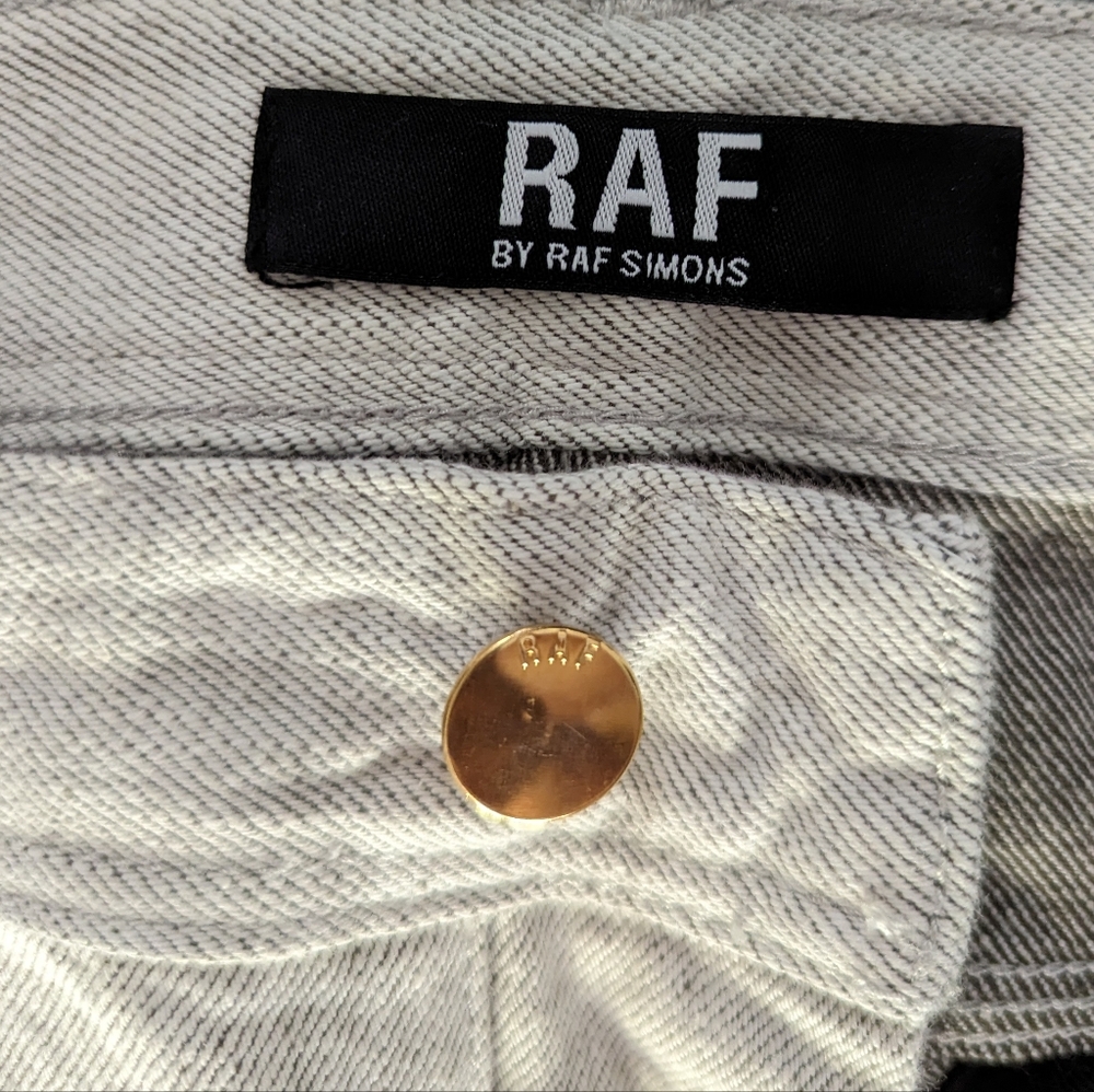 Raf Simons Men's White Denim Slim Straight Fit Tapered Jeans Italy 32 - Picture 5 of 14